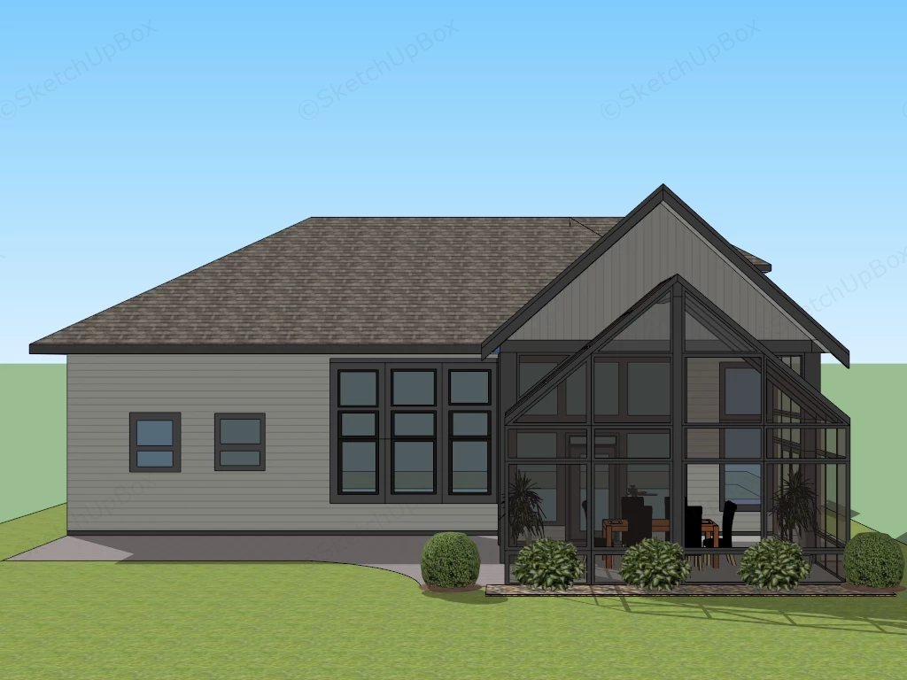 Sunroom Dining Room Addition sketchup model preview - SketchupBox