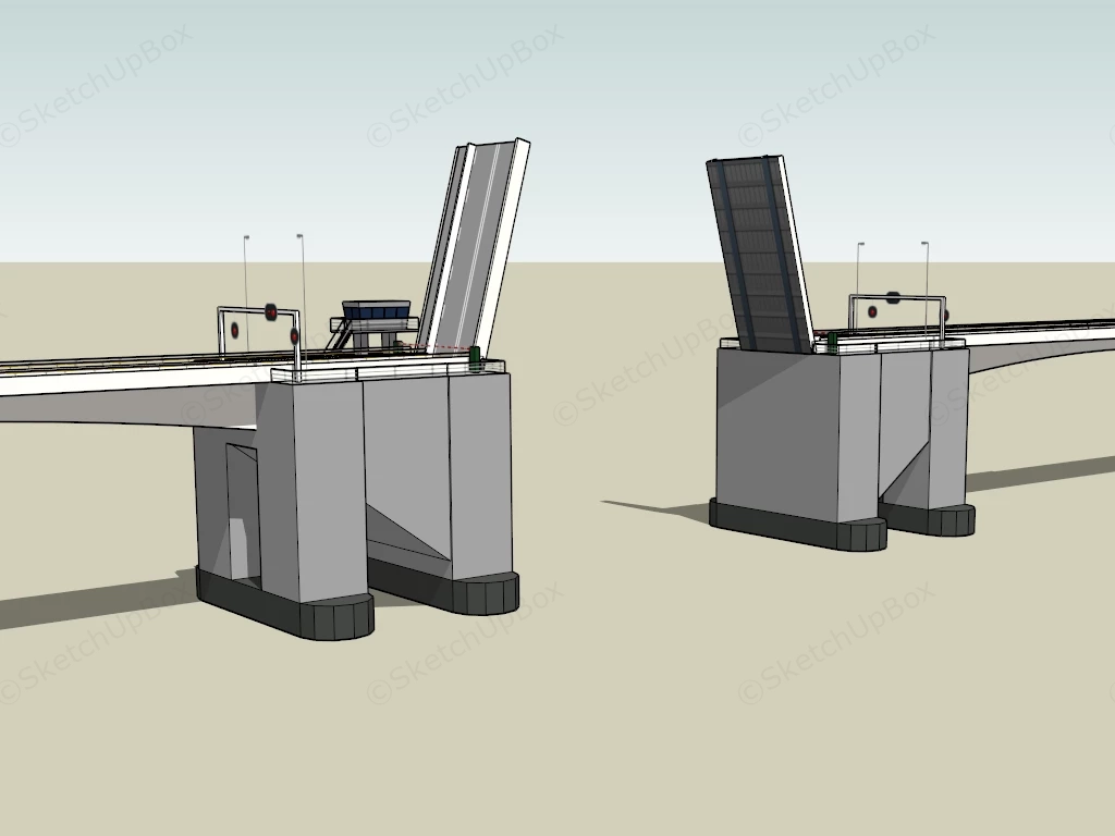 Open Drawbridge sketchup model preview - SketchupBox