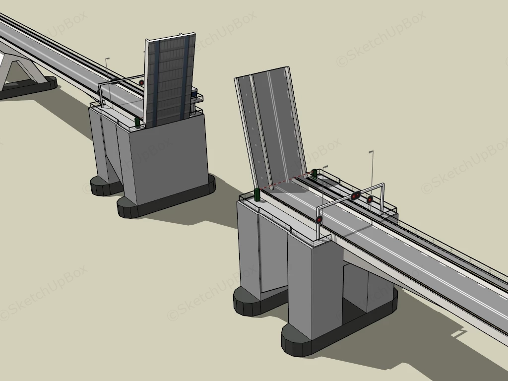 Open Drawbridge sketchup model preview - SketchupBox