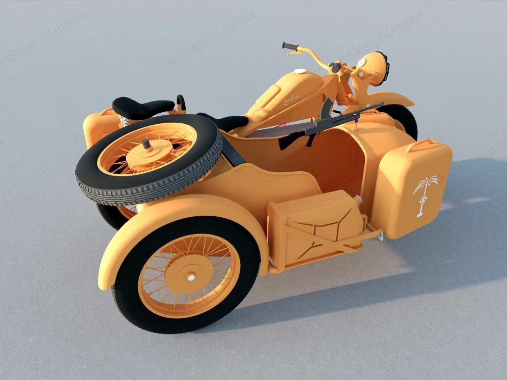 Zündapp KS 750 Motorcycle sketchup model preview - SketchupBox