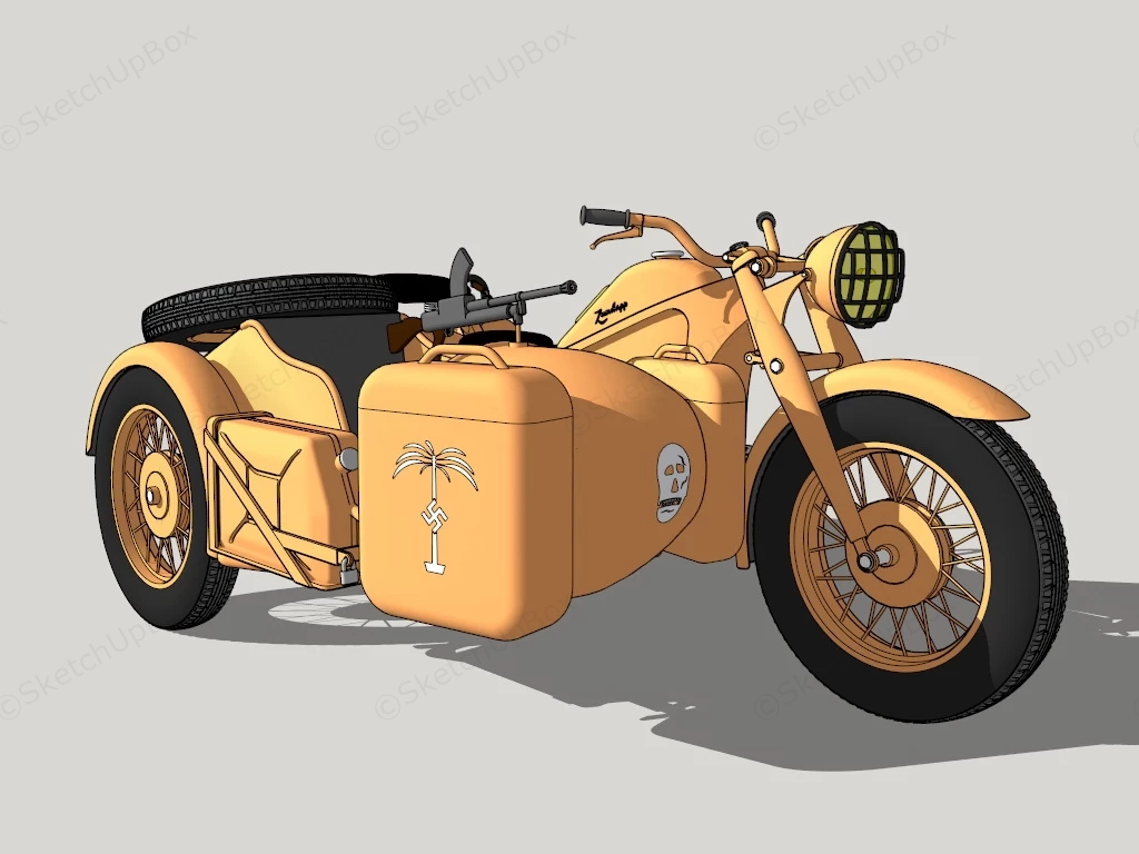 Zündapp KS 750 Motorcycle sketchup model preview - SketchupBox