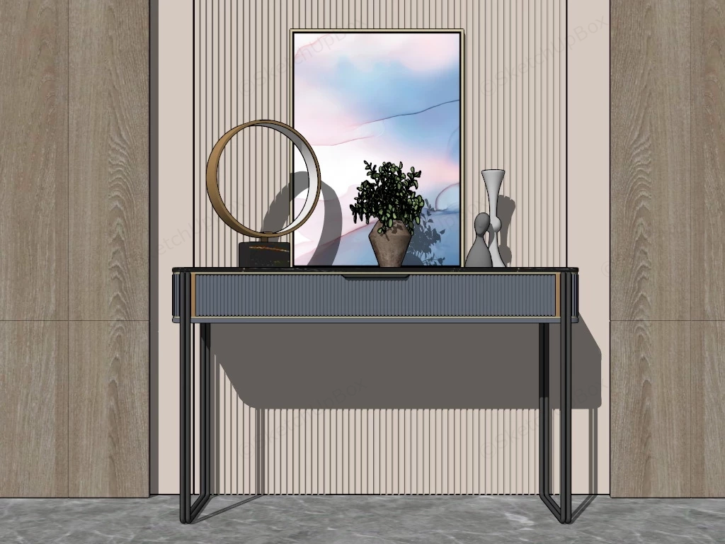 Entry Foyer Console Table sketchup model preview - SketchupBox