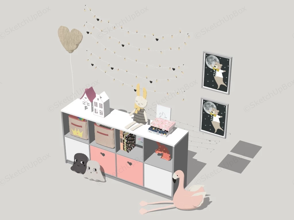 Decorative Toy Storage sketchup model preview - SketchupBox
