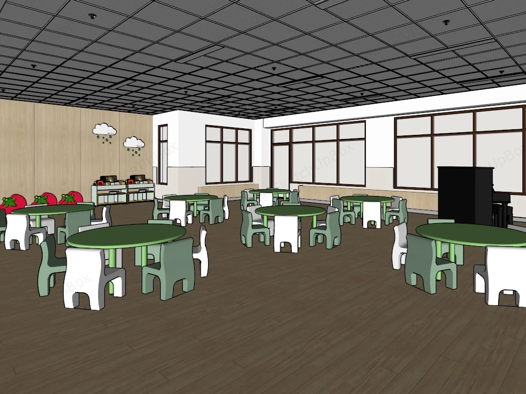 Kindergarten Playroom Decor sketchup model preview - SketchupBox