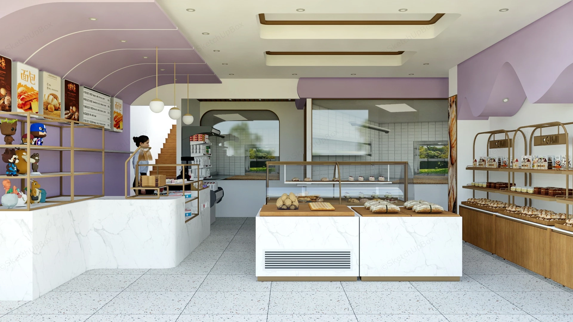 Bakery Shop Design sketchup model preview - SketchupBox