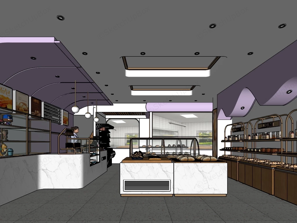 Bakery Shop Design sketchup model preview - SketchupBox
