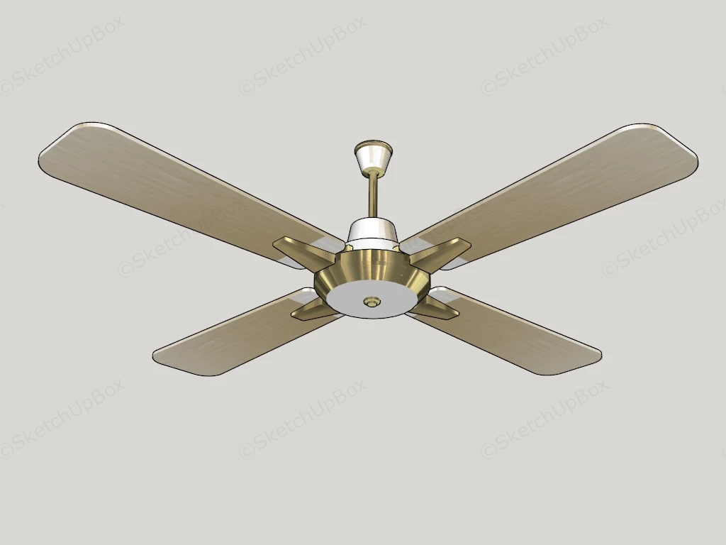Modern Ceiling Fan sketchup model preview - SketchupBox