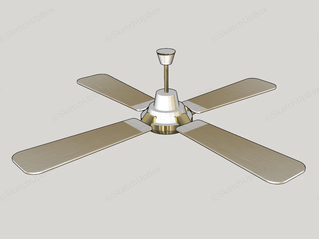 Modern Ceiling Fan sketchup model preview - SketchupBox