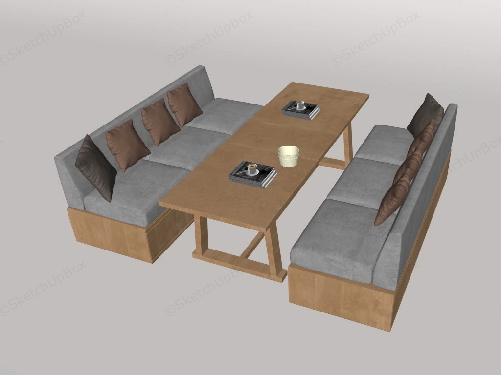 Booth Sofa Seating sketchup model preview - SketchupBox