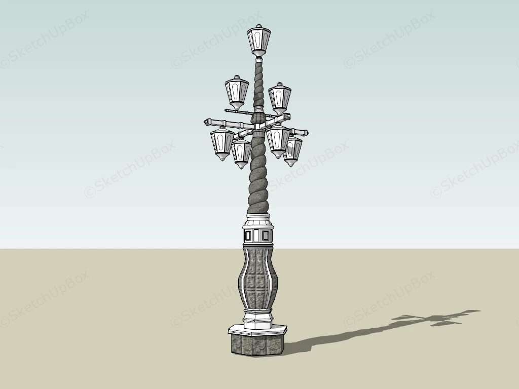 Ornamental Street Light sketchup model preview - SketchupBox