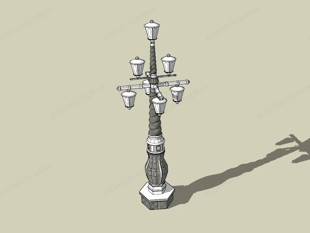 Ornamental Street Light sketchup model preview - SketchupBox