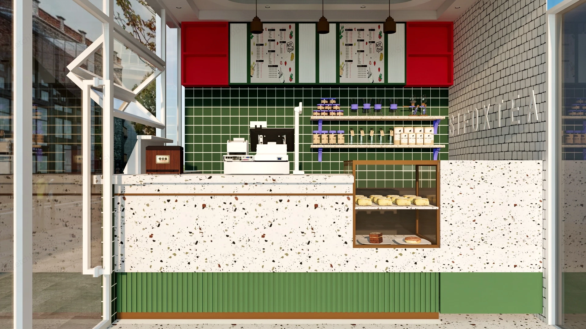 Small Dessert Shop sketchup model preview - SketchupBox