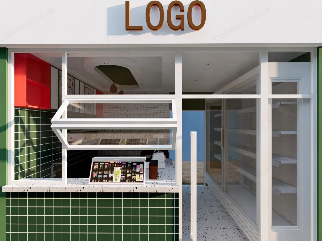 Small Dessert Shop sketchup model preview - SketchupBox