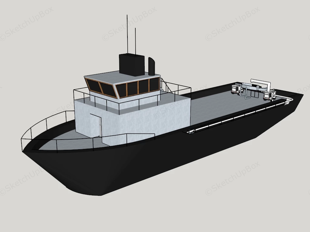 Gold Dredge Ship sketchup model preview - SketchupBox