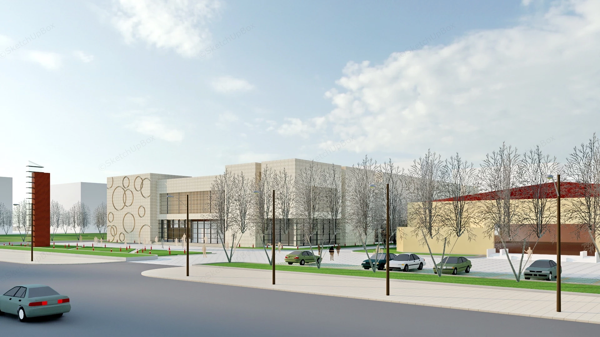 Convention And Exhibition Center sketchup model preview - SketchupBox