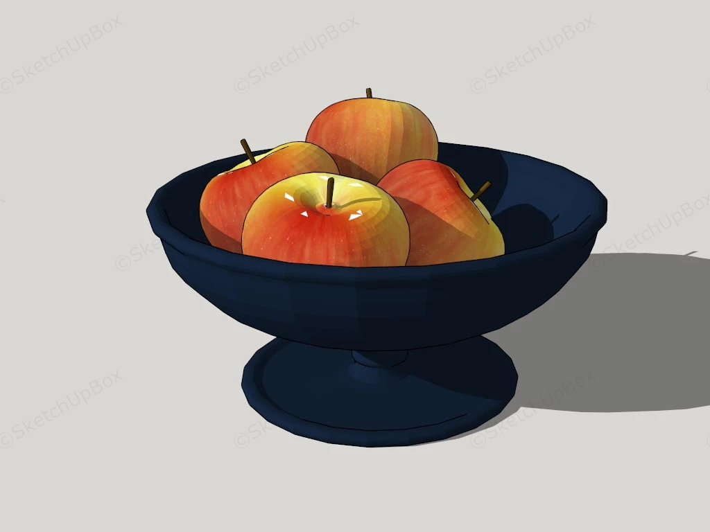 Apples In Fruit Bowl sketchup model preview - SketchupBox