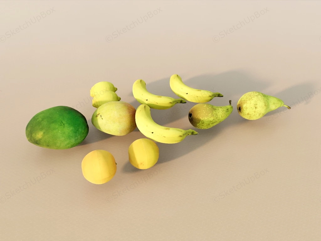 Fresh Fruit sketchup model preview - SketchupBox