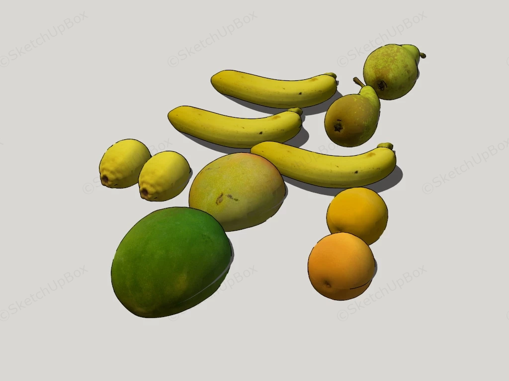 Fresh Fruit sketchup model preview - SketchupBox