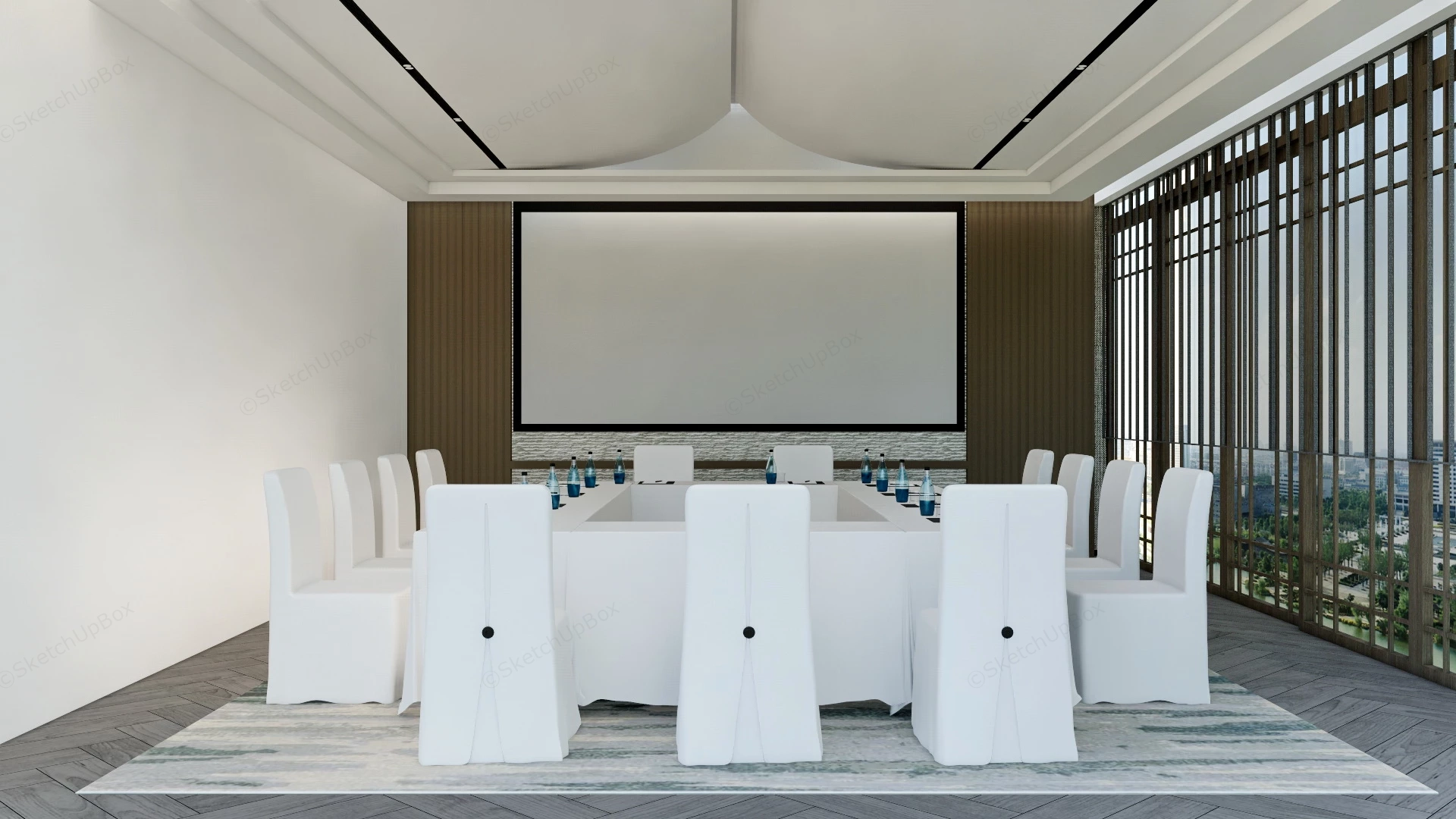 Small Meeting Room Design sketchup model preview - SketchupBox