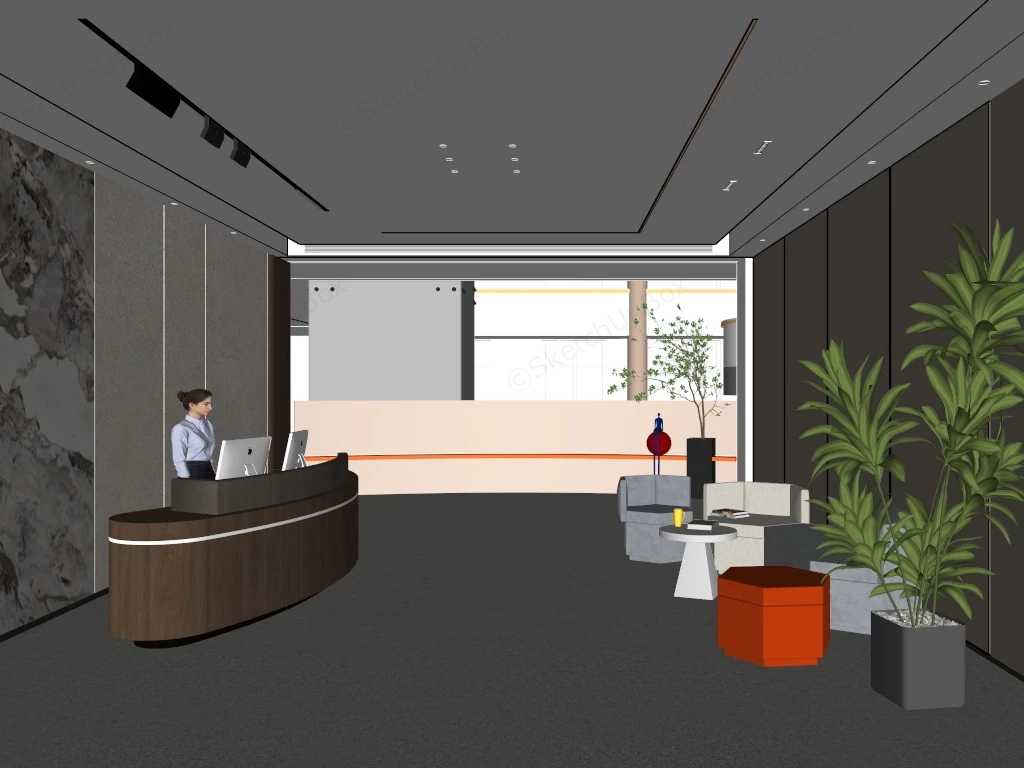 Office Reception Area Idea sketchup model preview - SketchupBox