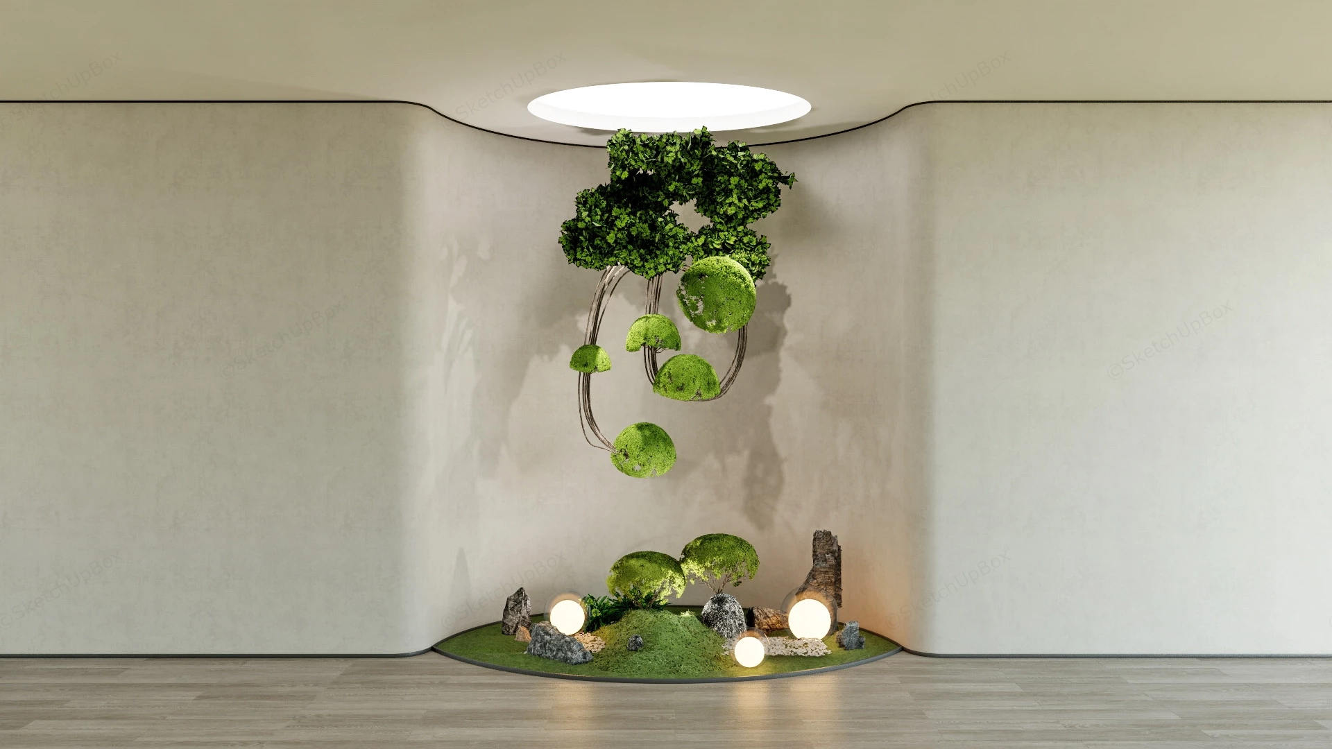 Creative Indoor Garden Idea sketchup model preview - SketchupBox