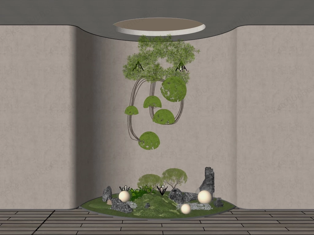 Creative Indoor Garden Idea sketchup model preview - SketchupBox