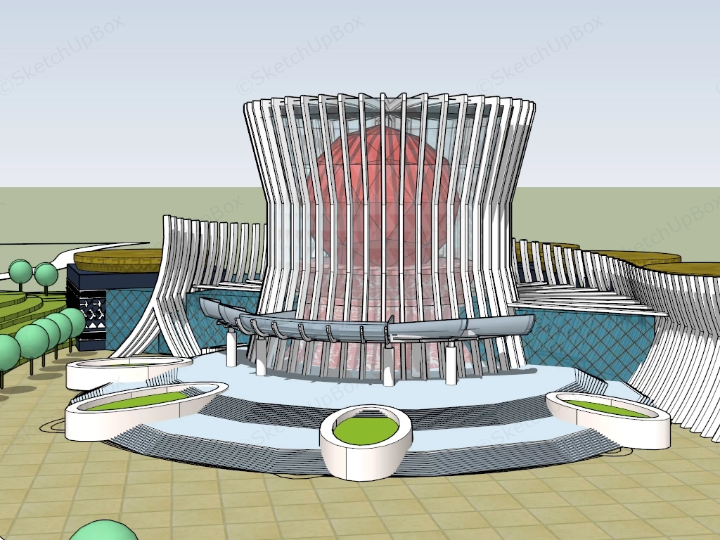 Drum Museum Architecture sketchup model preview - SketchupBox