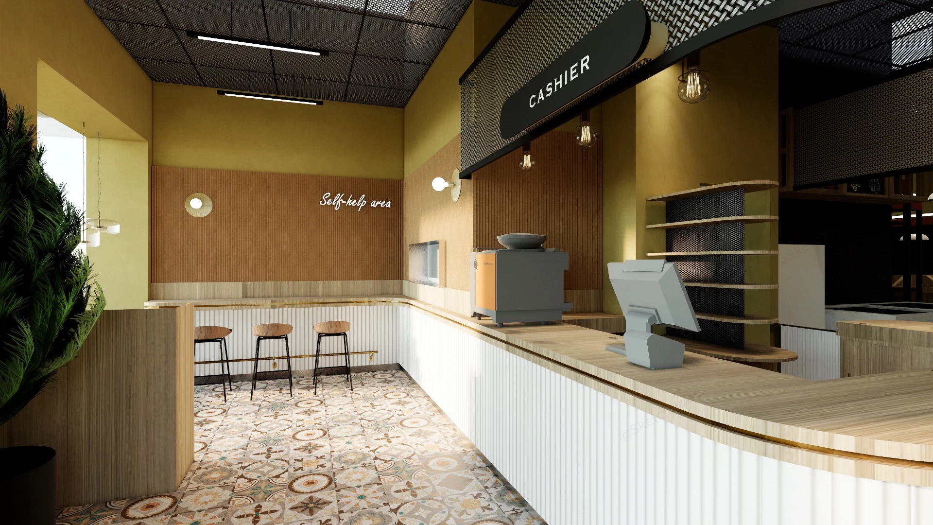 Convenience Store Design sketchup model preview - SketchupBox