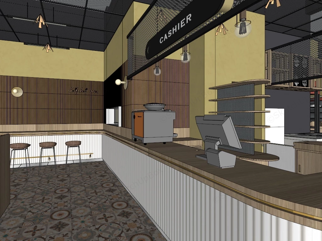 Convenience Store Design sketchup model preview - SketchupBox