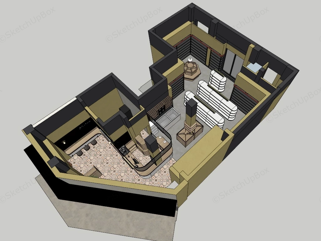 Convenience Store Design sketchup model preview - SketchupBox