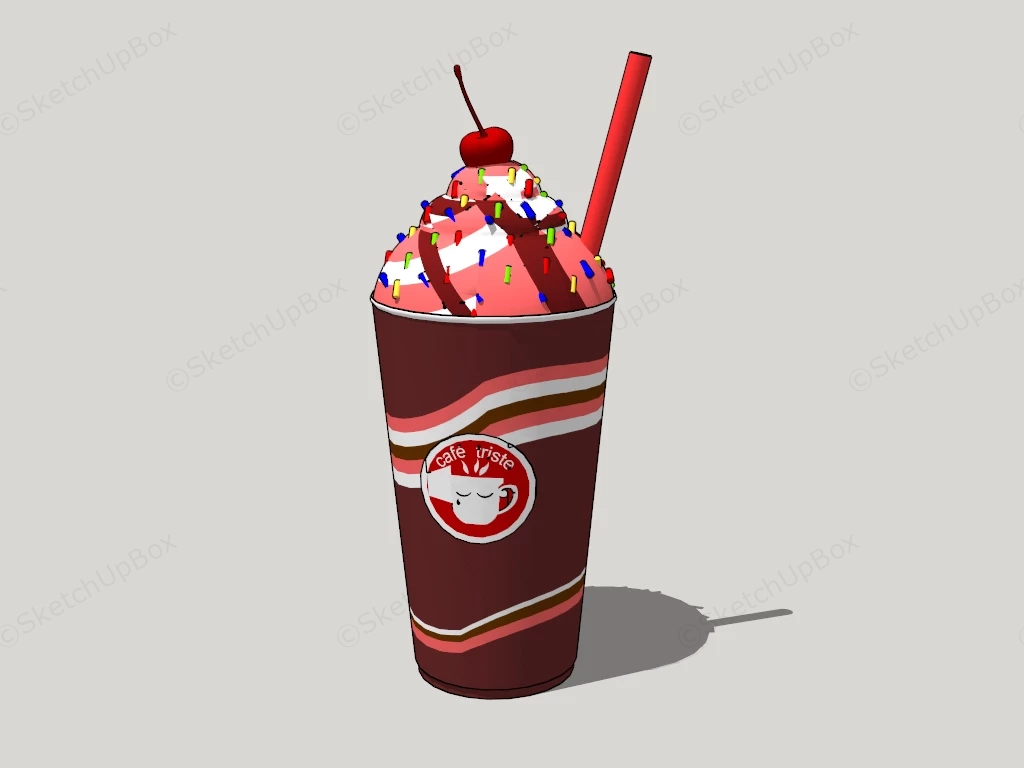 Ice Cream Float sketchup model preview - SketchupBox