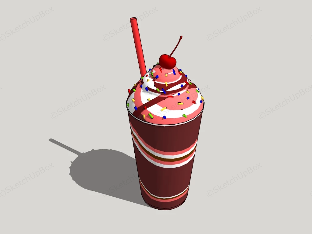 Ice Cream Float sketchup model preview - SketchupBox