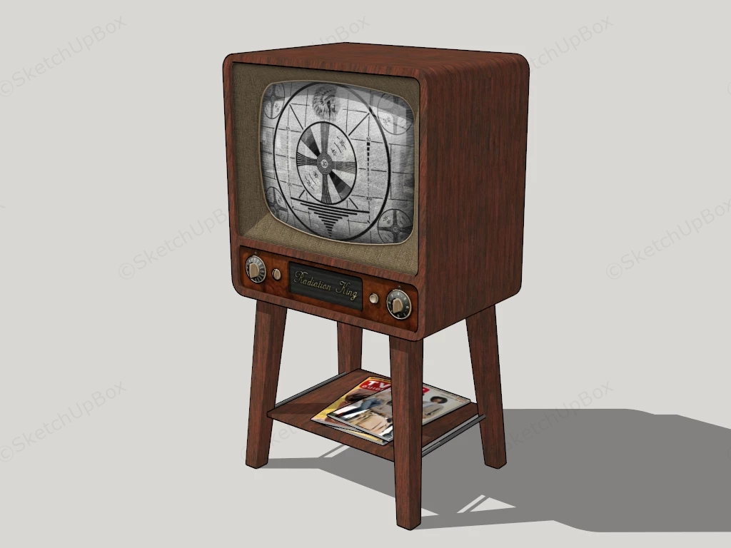 Fallout Radiation King TV sketchup model preview - SketchupBox