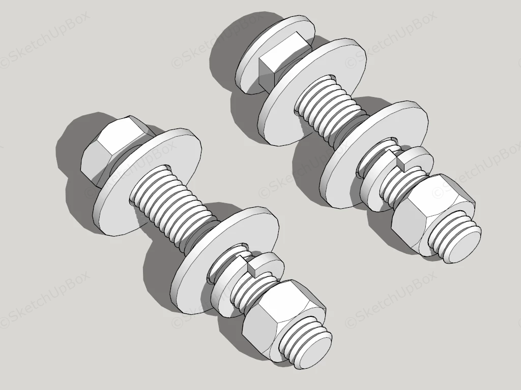 Screws And Bolts sketchup model preview - SketchupBox