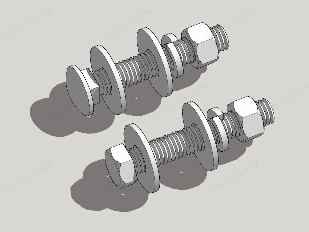 Screws And Bolts sketchup model preview - SketchupBox