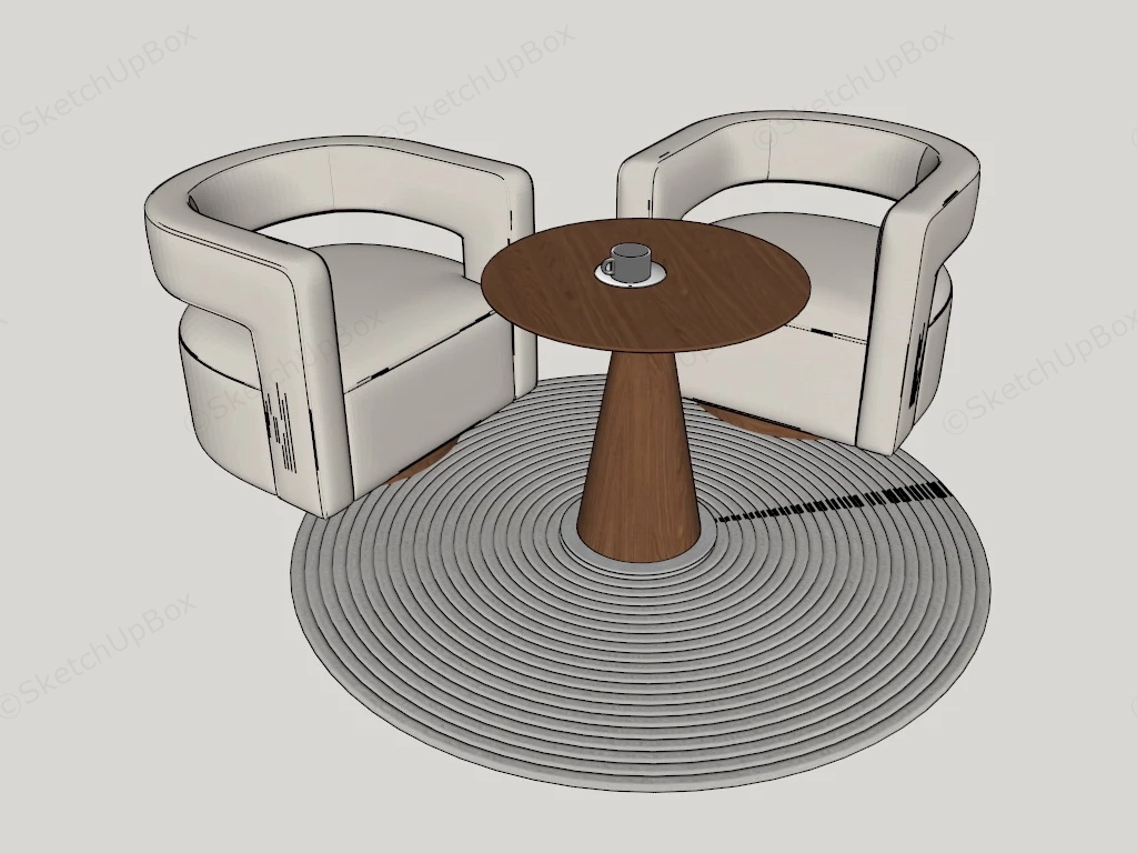 Modern Living Room Accent sketchup model preview - SketchupBox