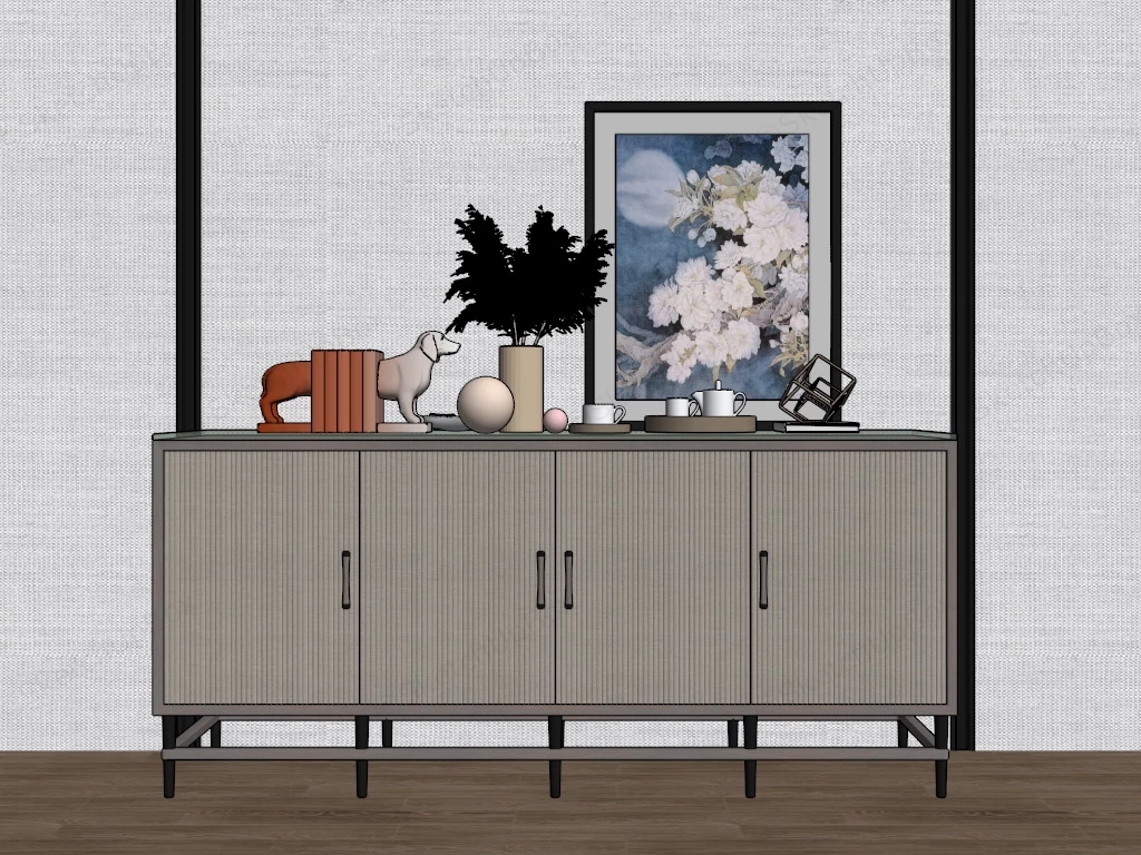 Living Room Sideboard Cabinet sketchup model preview - SketchupBox