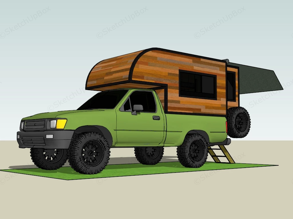 Truck Bed Camper sketchup model preview - SketchupBox