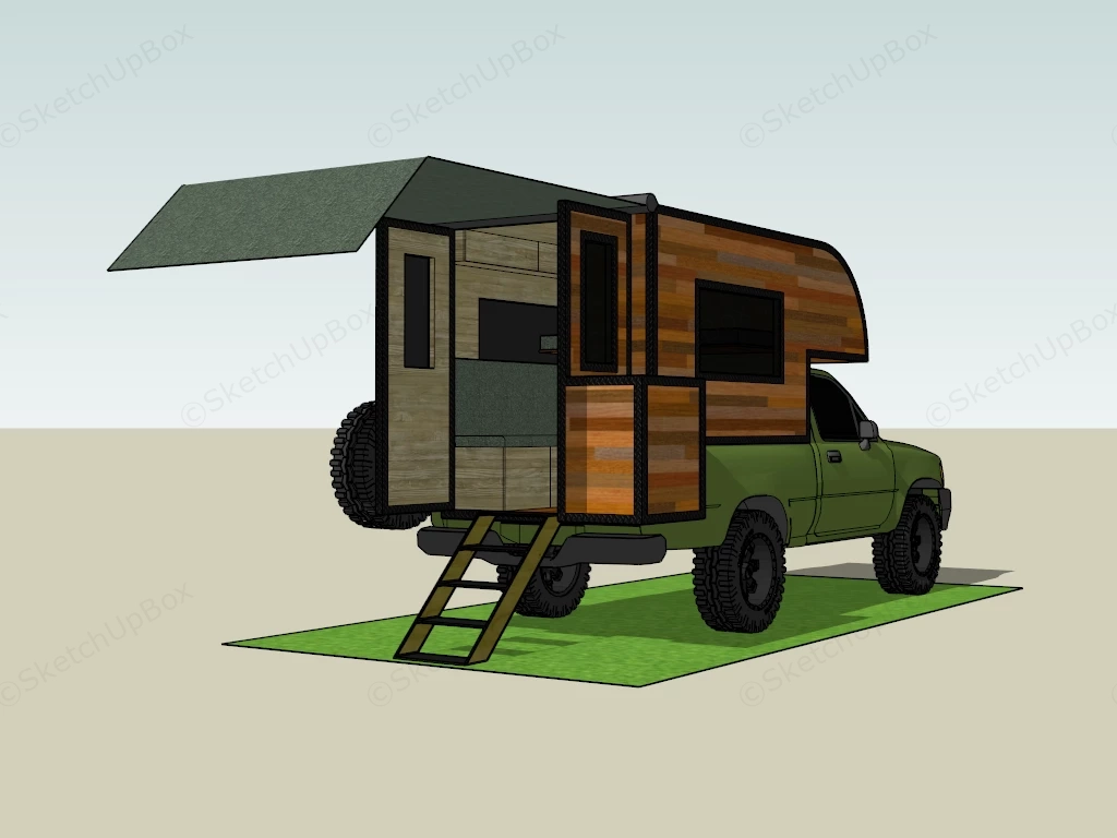 Truck Bed Camper sketchup model preview - SketchupBox