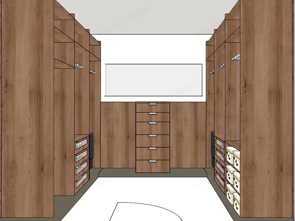 Dressing Room Closet Design sketchup model preview - SketchupBox