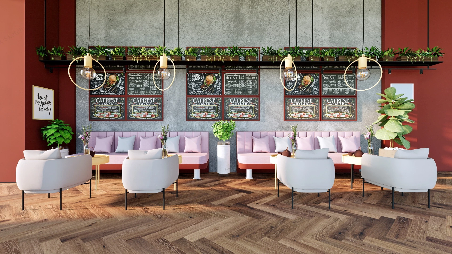 Coffee Shop Furniture sketchup model preview - SketchupBox