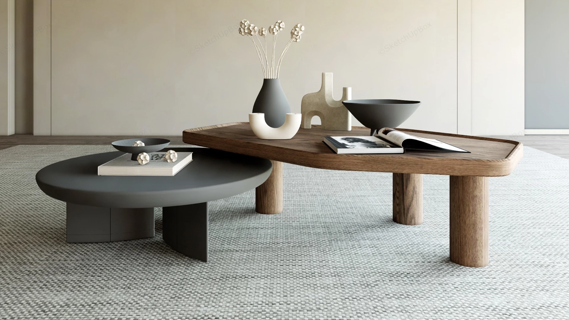 Zen Coffee Table sketchup model preview - SketchupBox