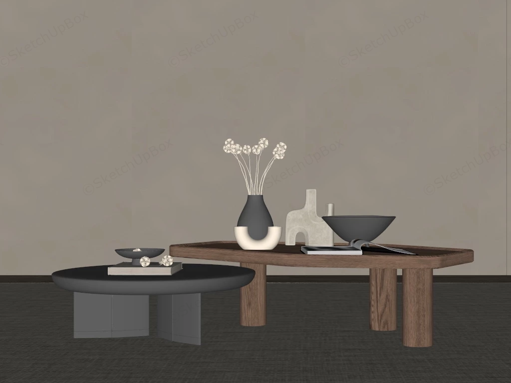 Zen Coffee Table sketchup model preview - SketchupBox