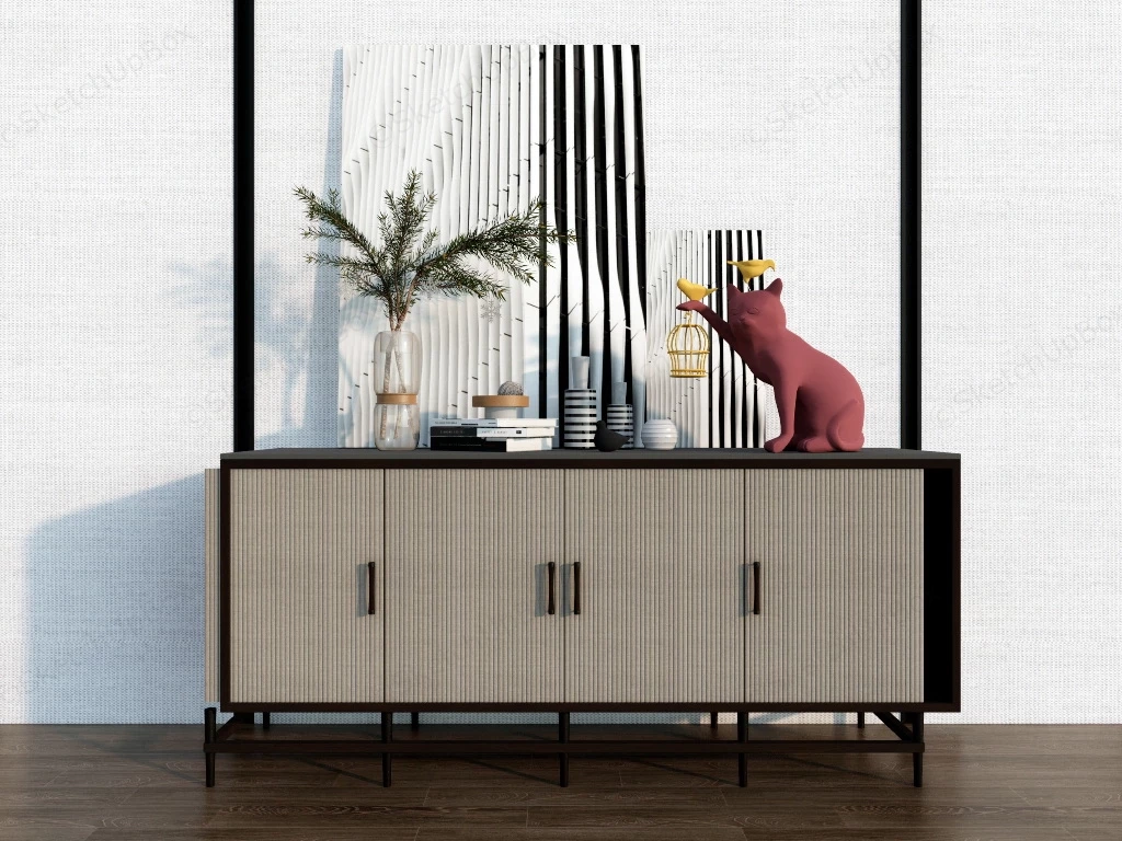 Sideboard Decorating Idea sketchup model preview - SketchupBox