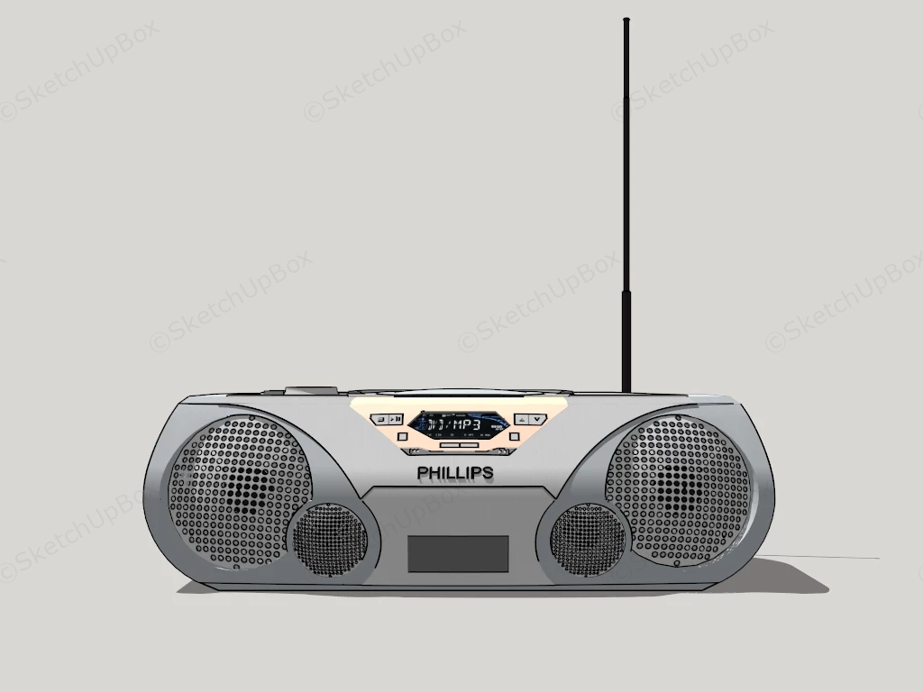 Philips CD Player With Radio sketchup model preview - SketchupBox
