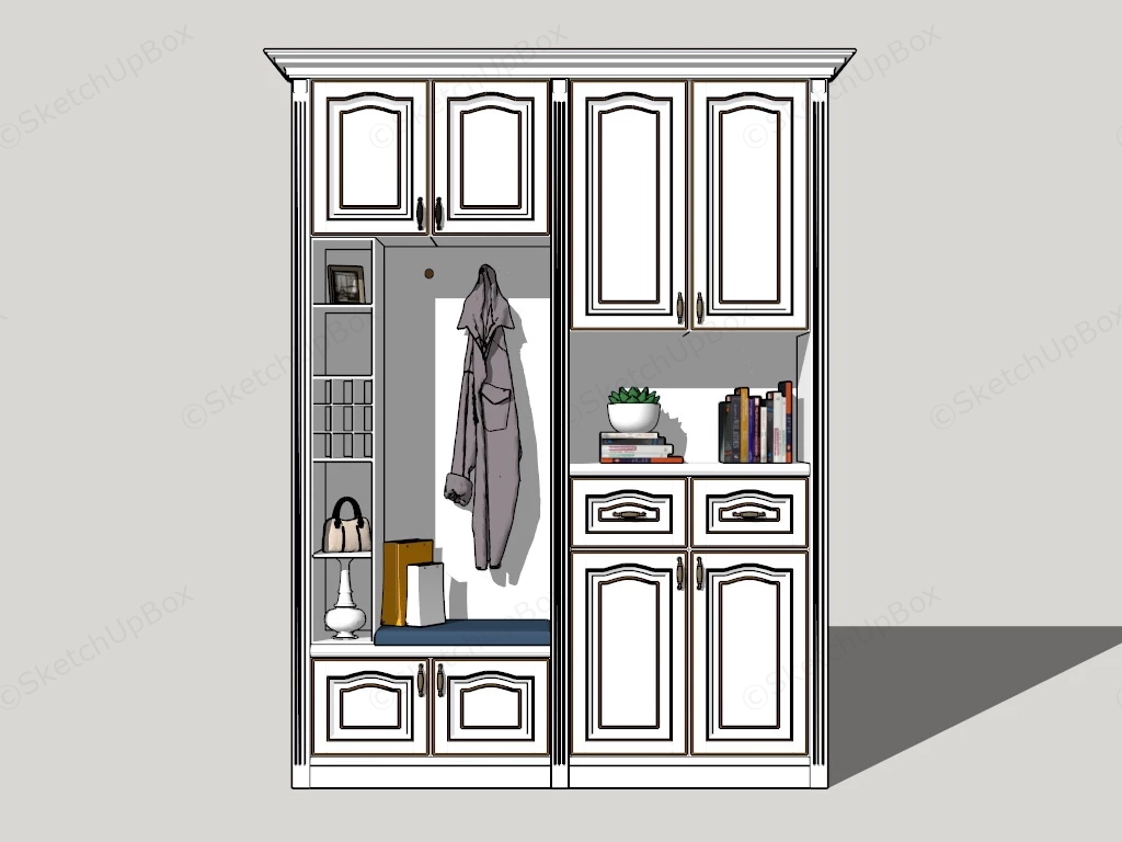Small Entryway Storage sketchup model preview - SketchupBox