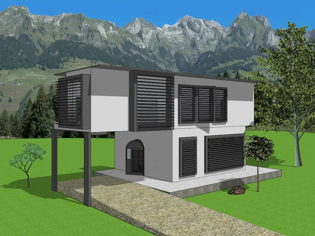 Tiny Home sketchup model preview - SketchupBox