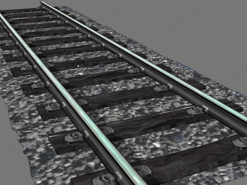 Railway Track sketchup model preview - SketchupBox