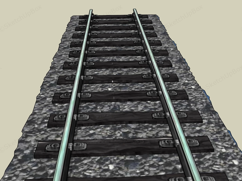 Railway Track sketchup model preview - SketchupBox