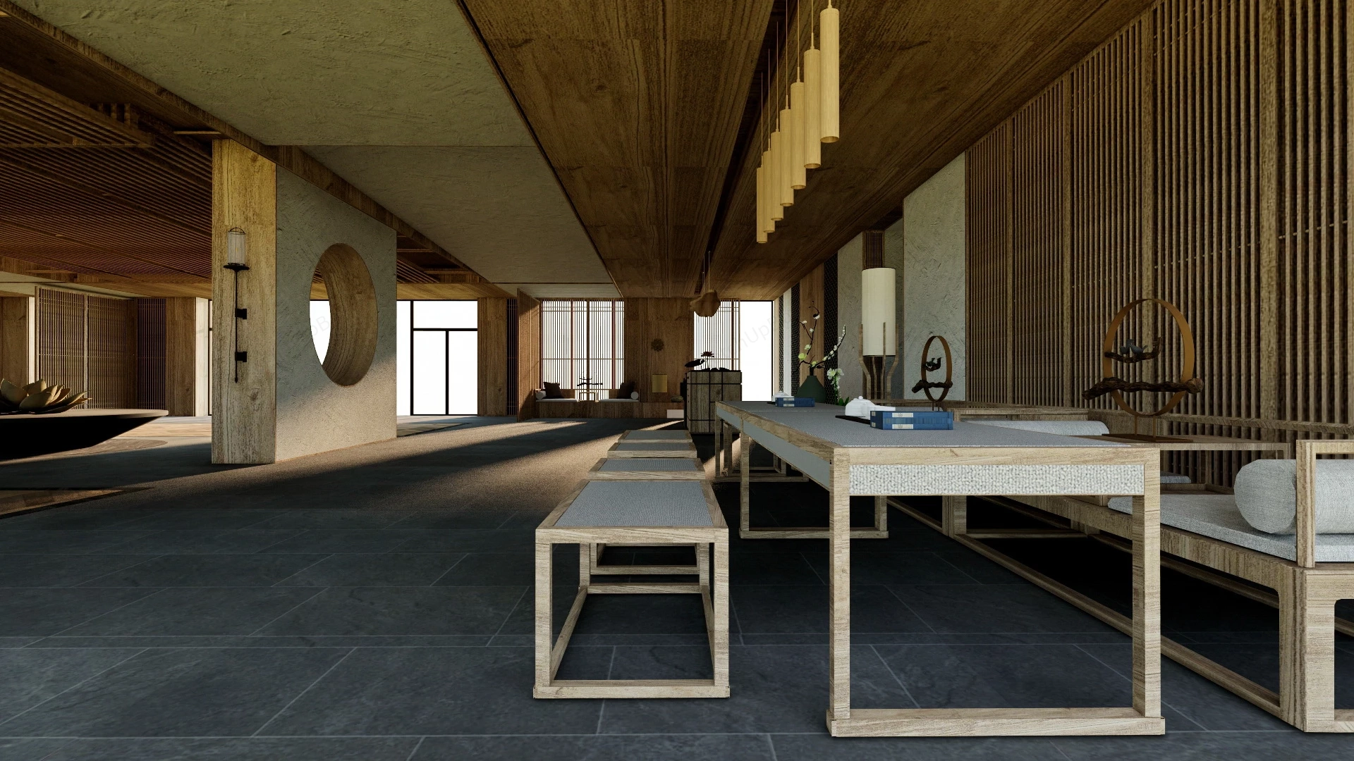 Zen Coffee Shop sketchup model preview - SketchupBox